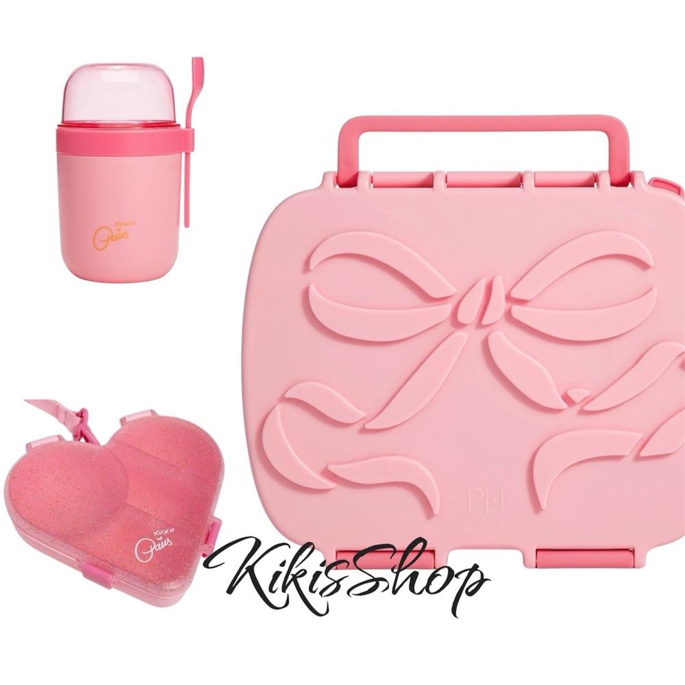 Paris Hilton Bento-Style  3PC SET Lunch Box, bento snack pack & Snack Cup